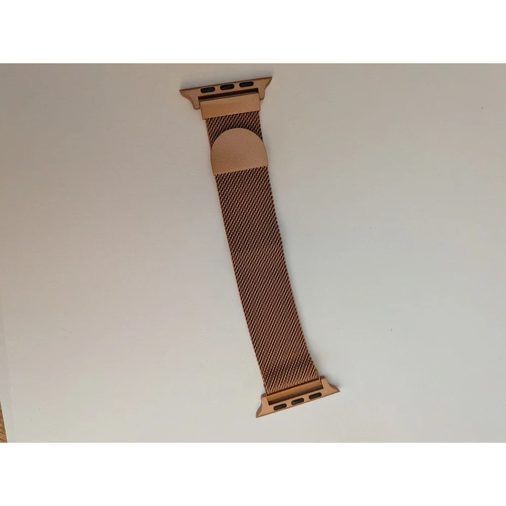 Rose Gold Milanese Loop Mesh Magnetic Watch Band for Apple Watch 38 40 41mm